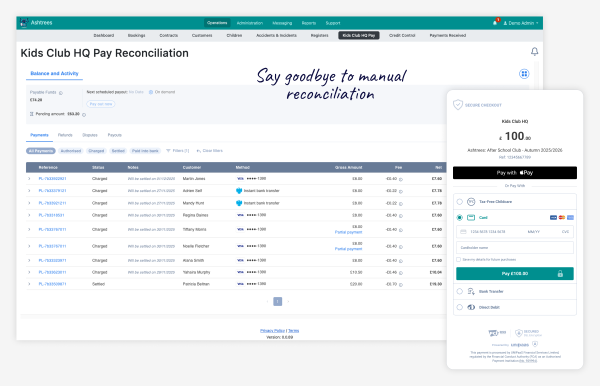 Auto‑reconciliation and live payment tracking
